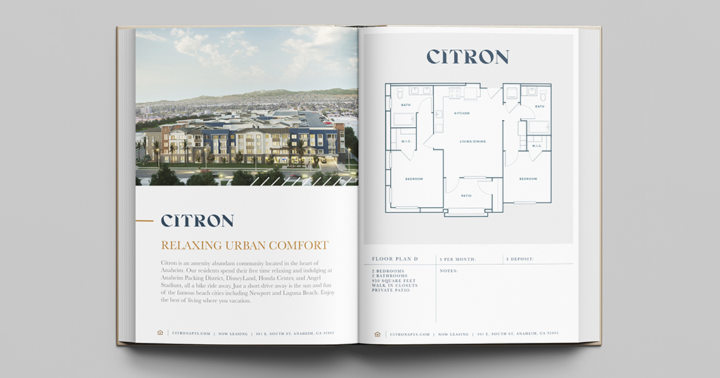 Citron Apartment Homes Anaheim - Unsung Studio Branding