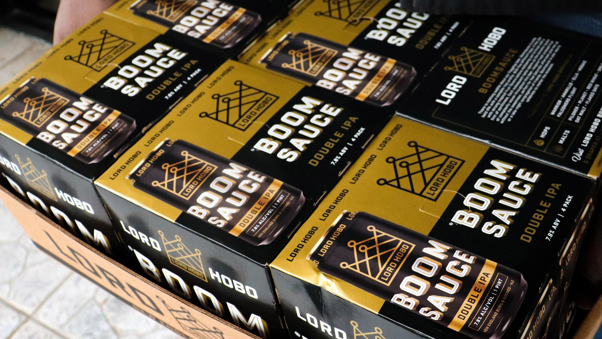 Lord Hobo Brewing Boomsauce Package Design - Unsung Studio Branding