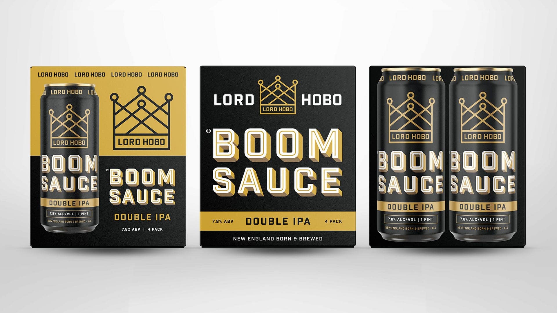 Lord Hobo Brewing Boomsauce Packaging Design - Unsung Studio Branding