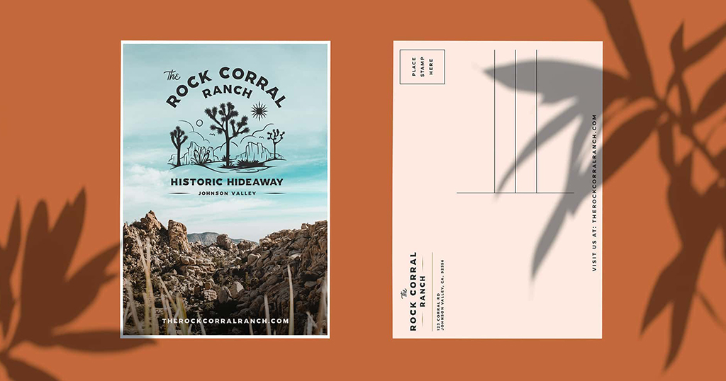 The Rock Corral Ranch Postcard - Unsung Studio Branding