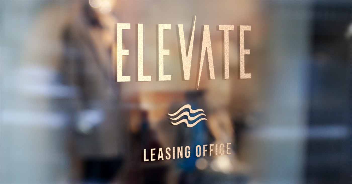 Anton Elevate Leasing Office Signage - Unsung Studio Branding