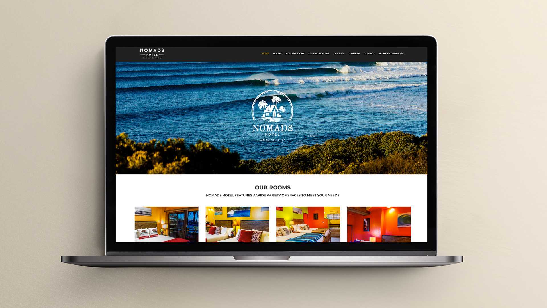 Nomads Hotel San Clemente - Unsung Studio Website Design